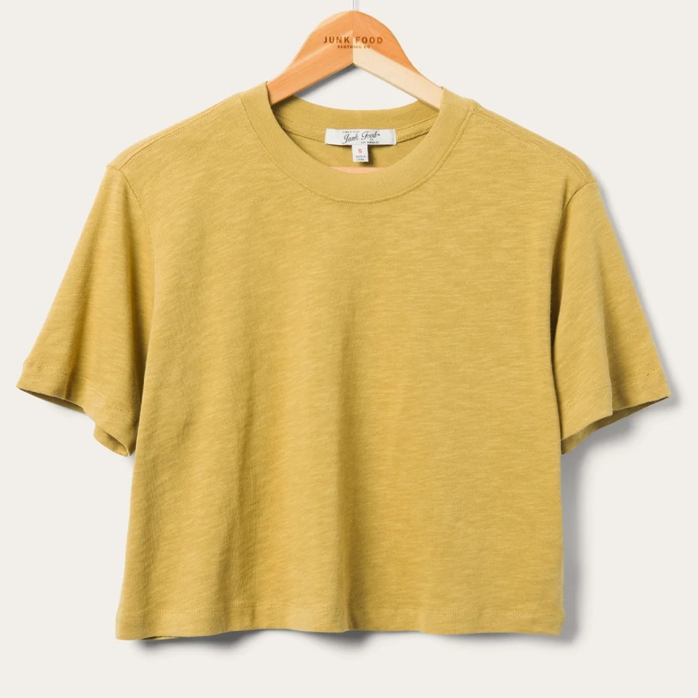 Junk Food Clothing Women's Yellow Short Sleeve Tee